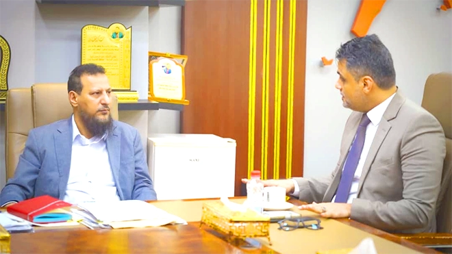 ​محافظ عدن يؤكد لنائب وزير الإعلام دعم تطوير العمل الإعلامي في العاصمة